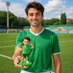 Figura cabezona personalizada para aficionados al fútbol, regalo ideal para cualquier aficionado.