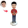 Bobble Head de jugador de rugby personalizado
