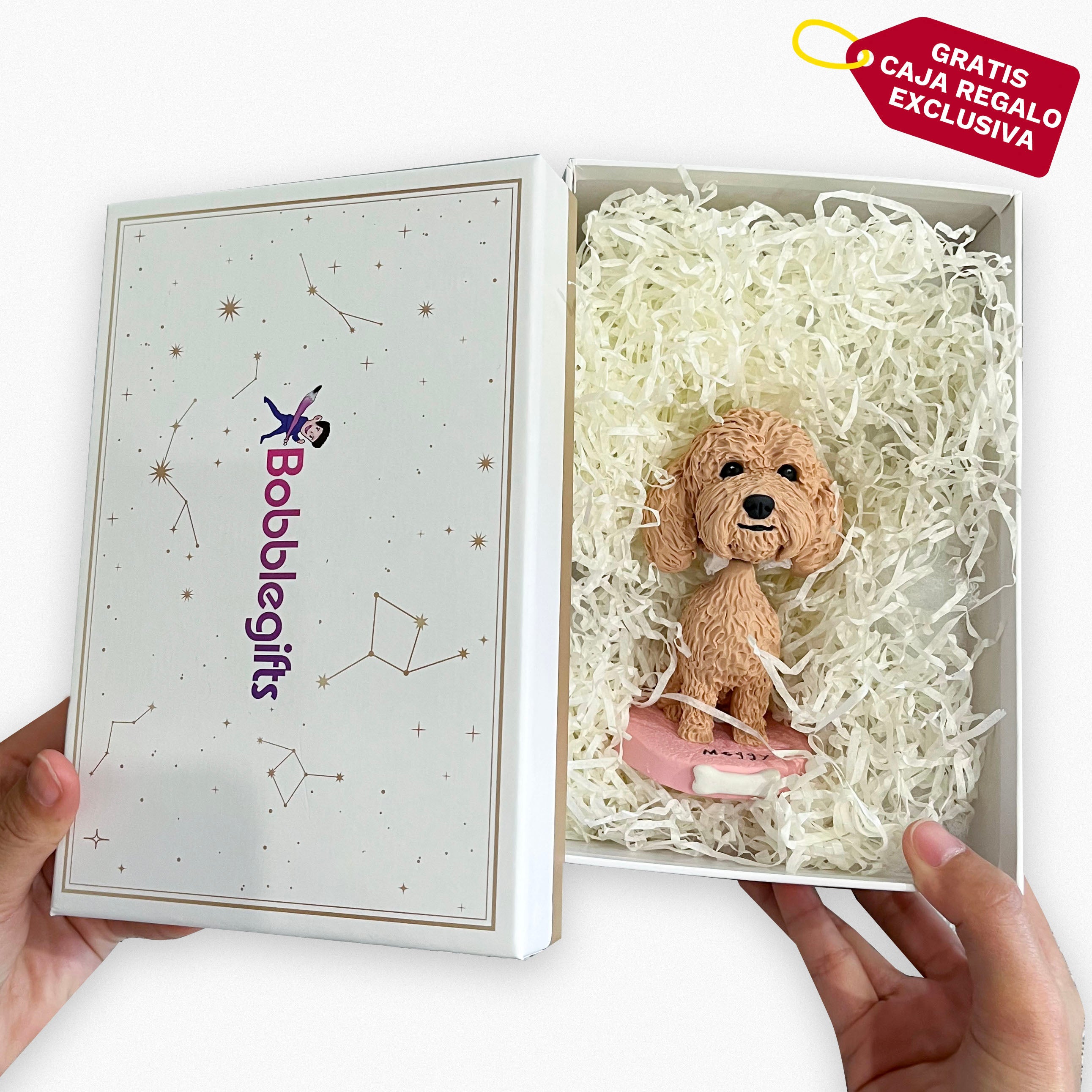 Bobblehead personalizado para mascotas - Perro blanco