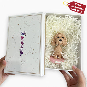 Bobblehead de perro personalizado con gorro de Papá Noel
