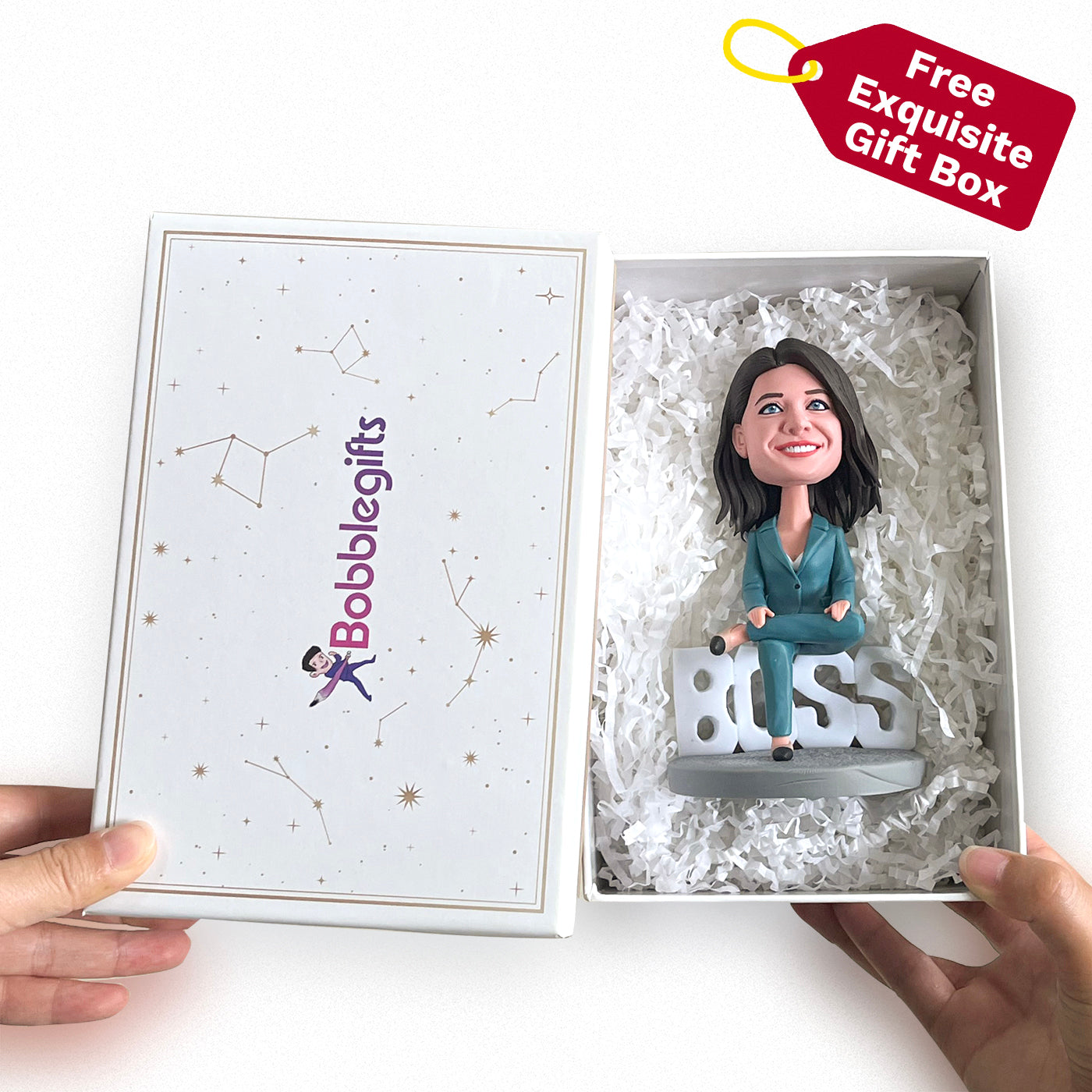 Cuerda de pelo personalizada para niña Bobblehead