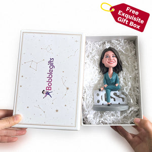 Cuerda de pelo personalizada para niña Bobblehead