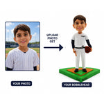 Figura bobblehead personalizada de jugador de béisbol - Figurita deportiva infantil personalizada a partir de una foto