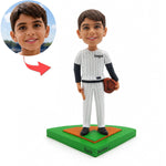 Figura bobblehead personalizada de jugador de béisbol - Figurita deportiva infantil personalizada a partir de una foto