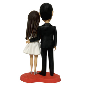 Custom Wedding Couple Bobblehead with Flowers