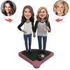 Custom Baseball Couple Bobble Head