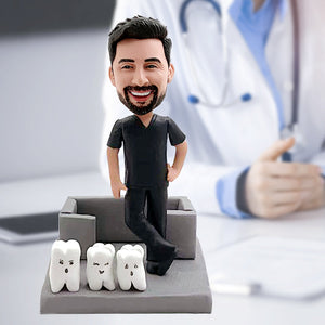 Titular de la tarjeta de dentista Cabezudo personalizado