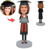 Cabezudo de graduación de niña personalizada -¡Gracias! ¡Mamá y papá!