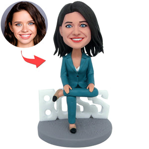 Muñeca Cabezudo personalizada MEJOR LADY BOSS del mundo