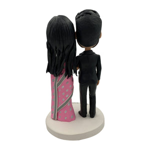 Cabezudo personalizado de pareja india