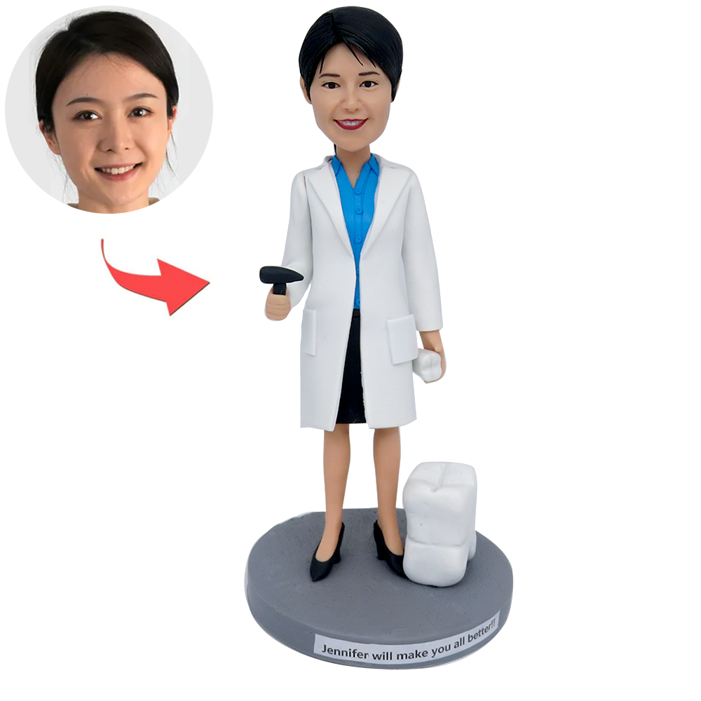 Regalo personalizado de Cabezudo de dentista femenino