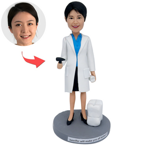 Regalo personalizado de Cabezudo de dentista femenino