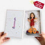 Bobblehead personalizado para el 40.º cumpleaños