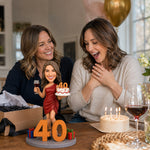 Bobblehead personalizado para el 40.º cumpleaños