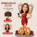 Bobblehead personalizado para el 40.º cumpleaños