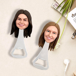 Abridor de botellas de cara femenina personalizado personalizado