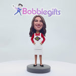 Cabezudo personalizado con delantal Super Mamá