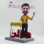 Cabezudo de trabajador de construcción personalizado