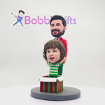 Regalos de Navidad Cabezudo personalizado para padres e hijos