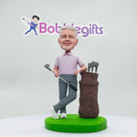 Idea de regalo para el día del padre: Cabezudo personalizado con bolsa de golf