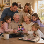 Bobbleheads familiares personalizados con 3 niños