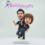 Cabezudo personalizado de padre e hijo para regalos del día del padre