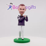 Cabezudo personalizado Hombre de negocios de golf feliz
